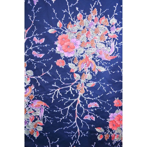 Vintage 1970s Halter Maxi Dress and Capelet Set Dark Floral Print | W 24" - Picture 3 of 5